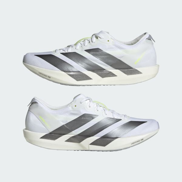 Cheap adidas Adizero Adios 9 Running Shoes Cloud White/Iron Metallic/Solar Yellow KH8894