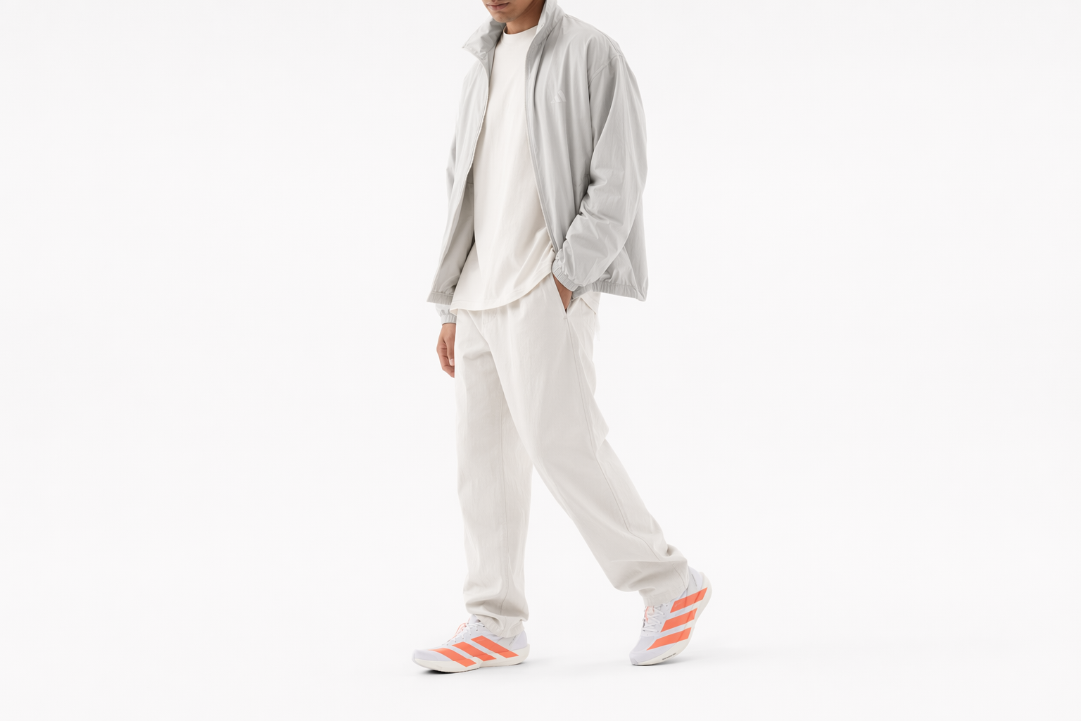 Order 阿迪达斯 Adizero Adios 9 跑鞋 云白/明亮橙/明亮红 JQ0777