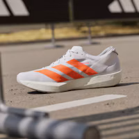 Cheap Adidas Adizero Adios 9 跑鞋 雲白/明亮橙/明亮紅 JQ0777