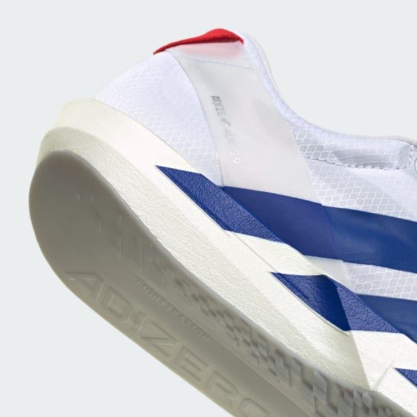 Cheap adidas Adizero Adios 9 Running Shoes Cloud White/Royal Blue/Pure Ruby JQ0765