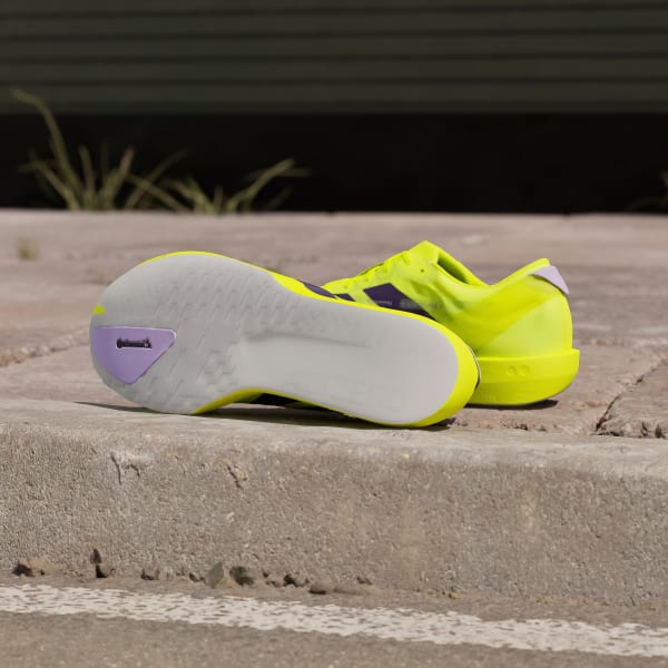 Shop Adidas Adizero Adios 9 Solar Yellow/Aurora Plum/Powder Plum JQ0776