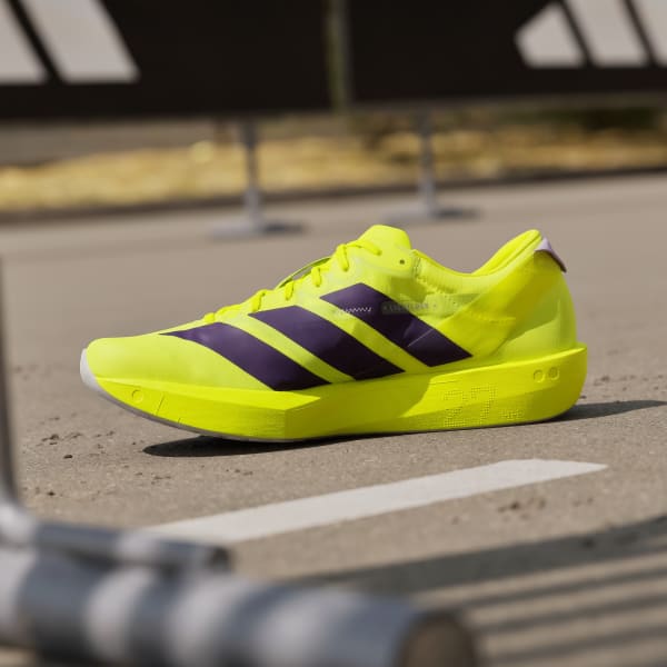 Sizing Adidas Adizero Adios 9 Solar Yellow/Aurora Plum/Powder Plum JQ0776