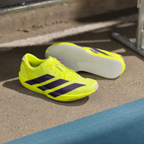 Cheap Adidas Adizero Adios 9 Solar Yellow/Aurora Plum/Powder Plum JQ0776