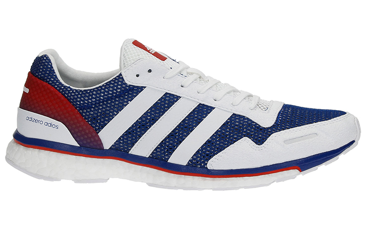 Order 愛迪達 Adizero Adios Aktiv 復古 耐磨防滑 低幫 休閒跑步鞋 男女同款 白藍紅拼接拼色
