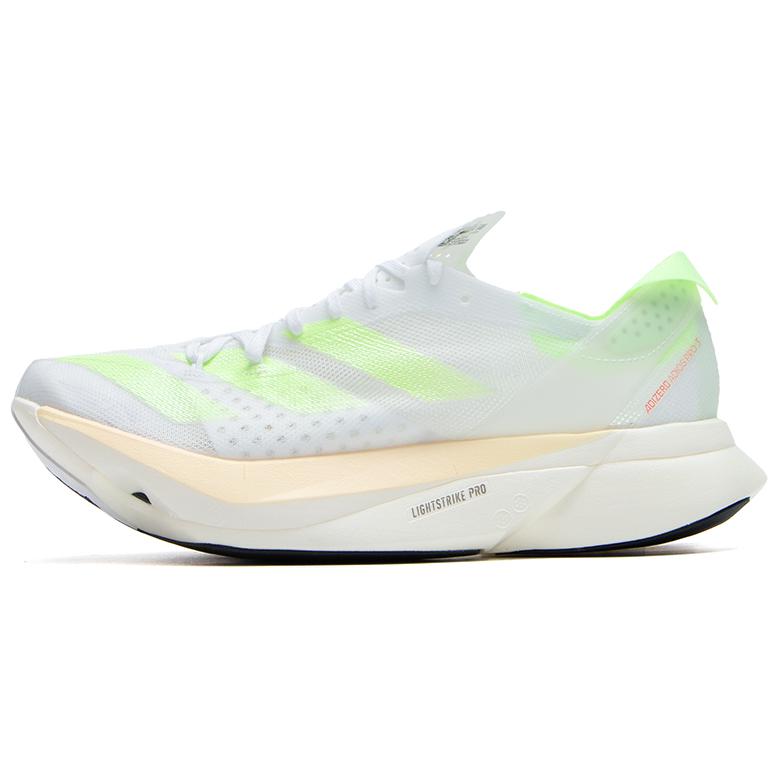 adidas Adizero Adios Pro 3 White Fluorescent Green Marathon Running Shoes IH2524