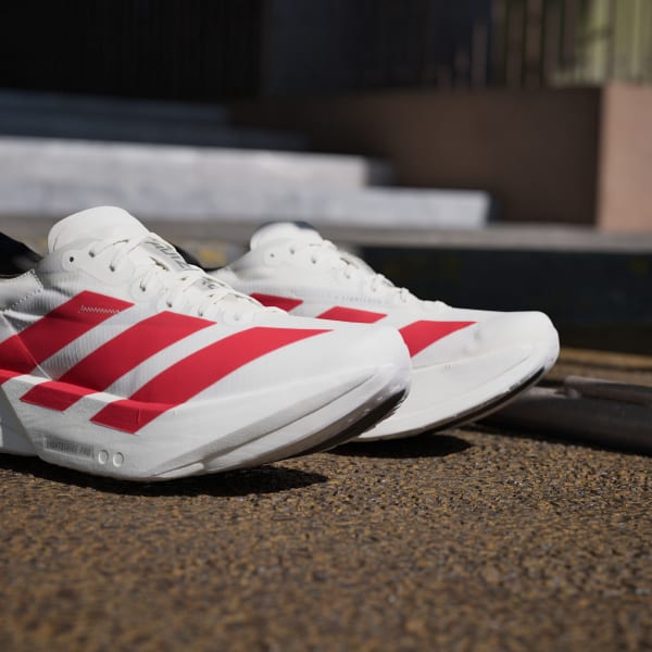 Cheap アディダス アディゼロ アディオス プロ 4 オフホワイト/スカーレット/コアブラック JR6363