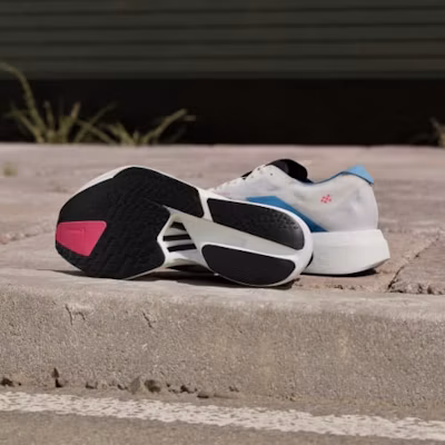 adidas Adizero Adios Pro 4 Off White/Light Blue/Bright Red KH7343 Shop adidas Adizero Adios Pro 4 Off White/Light Blue/Bright Red KH7343