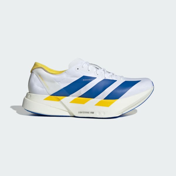 adidas Adizero Adios Pro 4 Running Shoes Cloud White/Blue/Yellow KI9388
