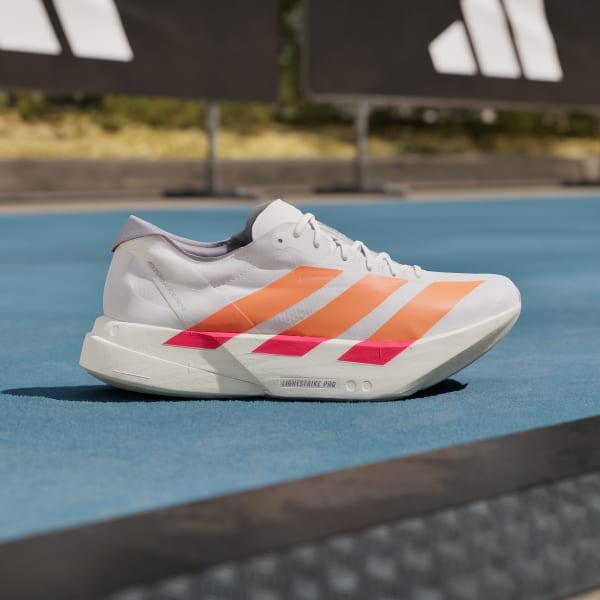 Lookbook adidas Adizero Adios Pro 4 Running Shoes Cloud White/Lucid Orange/Lucid Red JR7088