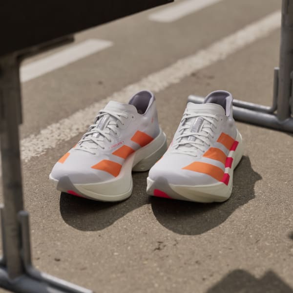 Purchase adidas Adizero Adios Pro 4 Running Shoes Cloud White/Lucid Orange/Lucid Red JR7088