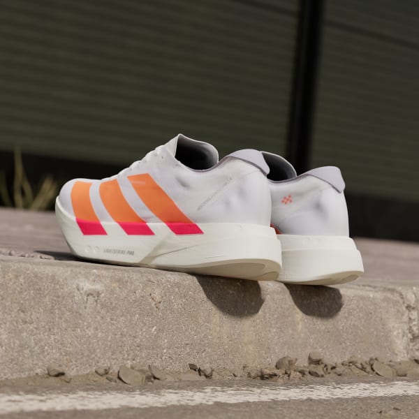 Details for adidas Adizero Adios Pro 4 Running Shoes Cloud White/Lucid Orange/Lucid Red JR7088