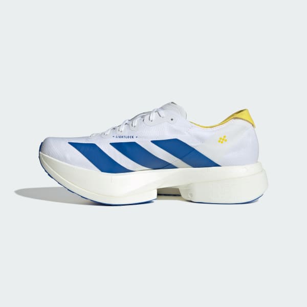 Details for adidas Adizero Adios Pro 4 Running Shoes Cloud White/Blue/Yellow KI9388