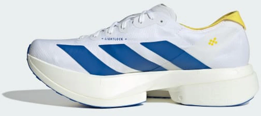 adidas Adizero Adios Pro 4 Running Shoes Cloud White/Blue/Yellow KI9388 Details for adidas Adizero Adios Pro 4 Running Shoes Cloud White/Blue/Yellow KI9388