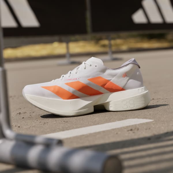 Sizing adidas Adizero Adios Pro 4 Running Shoes Cloud White/Lucid Orange/Lucid Red JR7088