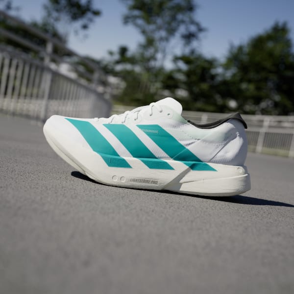 Cheap 阿迪达斯 Adizero Adios Pro 4 跑鞋 云白/纯青/碳黑 JR1267