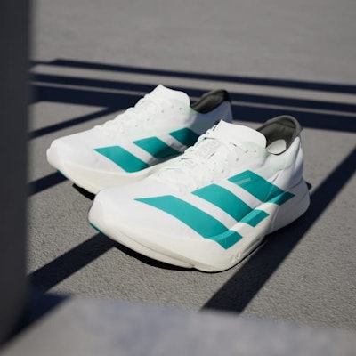 Adidas Adizero Adios Pro 4 Sepatu Lari Putih/Teal Murni/Karbon JR1267 Cheap Adidas Adizero Adios Pro 4 Sepatu Lari Putih/Teal Murni/Karbon JR1267