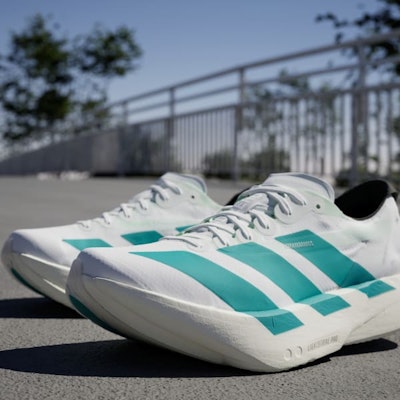 Adidas Adizero Adios Pro 4 Sepatu Lari Putih/Teal Murni/Karbon JR1267 1