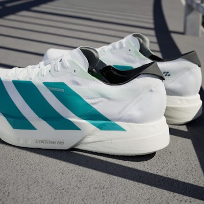 Adidas Adizero Adios Pro 4 Sepatu Lari Putih/Teal Murni/Karbon JR1267 2