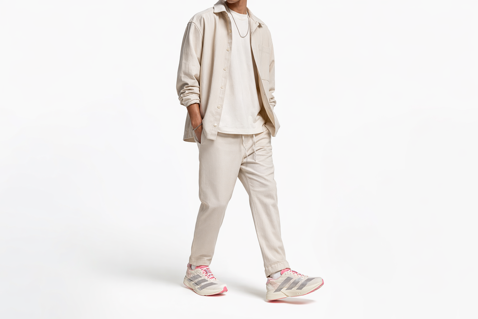 Order adidas Adizero Adios Pro 4 跑鞋 核心白/銀金屬/愉悅粉 JQ4445