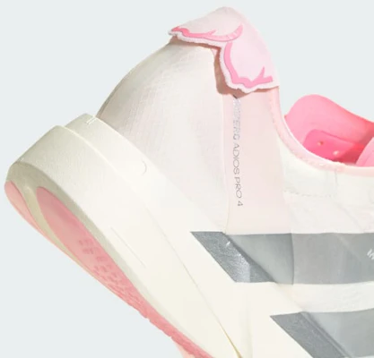 adidas Adizero Adios Pro 4 跑鞋 核心白/銀金屬/愉悅粉 JQ4445 1