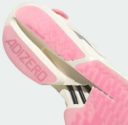 adidas Adizero Adios Pro 4 Sepatu Lari Putih/Silver Metalik/Pink Bliss JQ4445 1