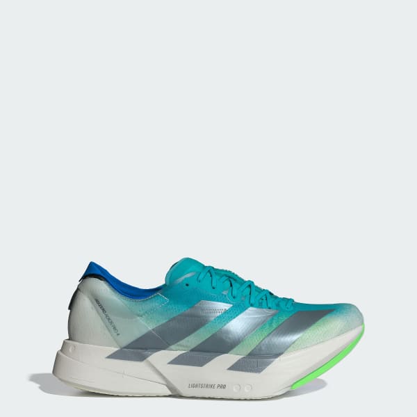 adidas Adizero Adios Pro 4 Running Shoes Hi-Res Aqua/Iron Metallic/Grey One JS2579