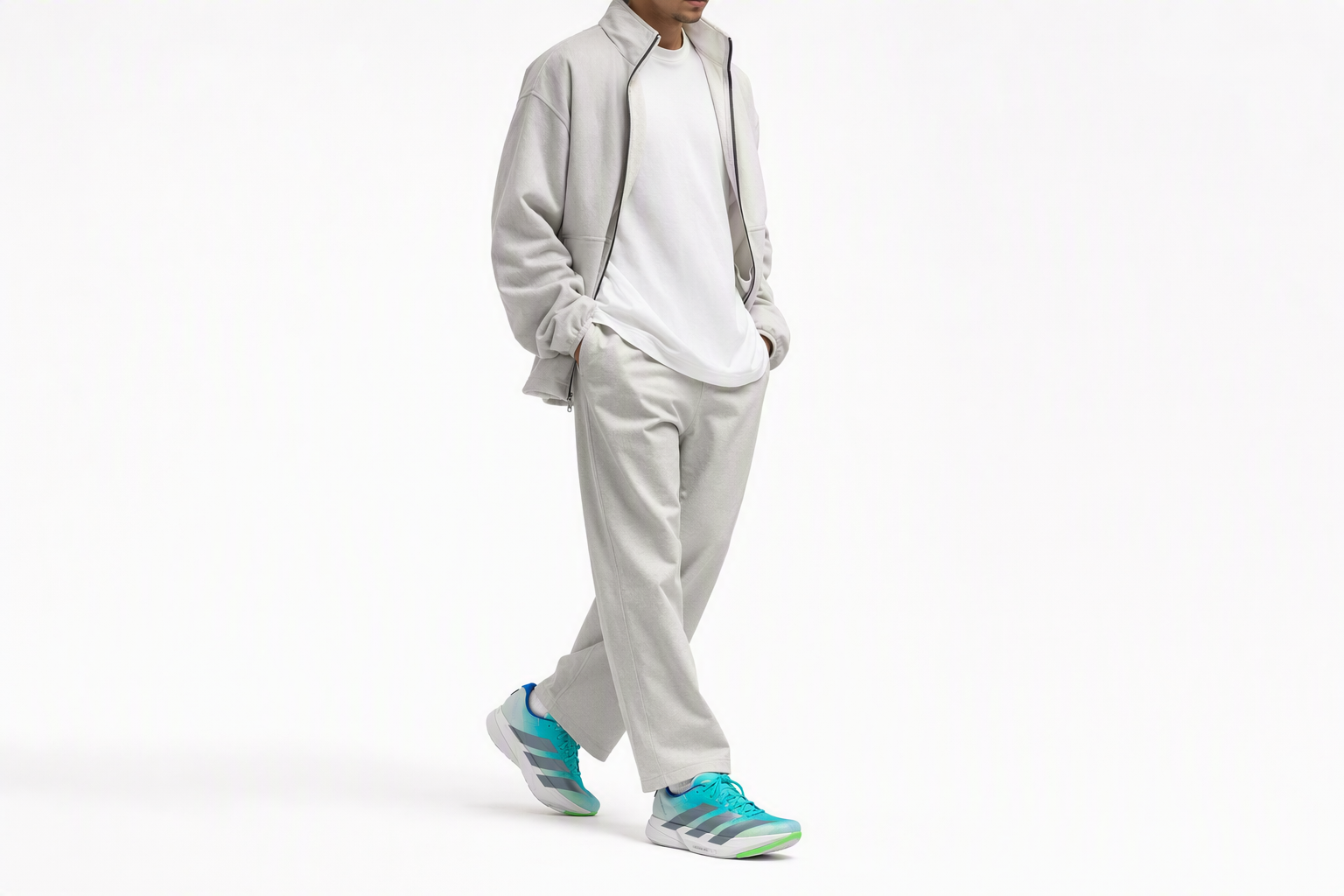 Order 阿迪达斯 Adizero Adios Pro 4 跑鞋 高亮蓝/金属铁灰/灰色 JS2579