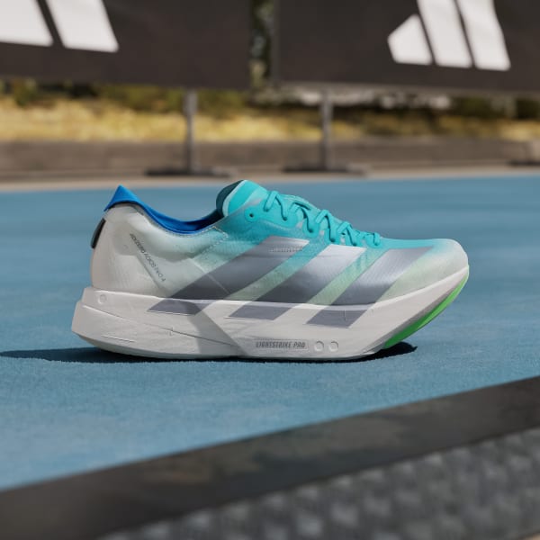 Lookbook adidas Adizero Adios Pro 4 Running Shoes Hi-Res Aqua/Iron Metallic/Grey One JS2579