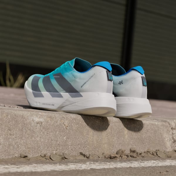 Details for adidas Adizero Adios Pro 4 Running Shoes Hi-Res Aqua/Iron Metallic/Grey One JS2579