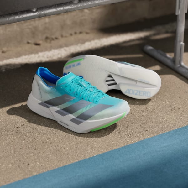 Cheap adidas Adizero Adios Pro 4 Running Shoes Hi-Res Aqua/Iron Metallic/Grey One JS2579