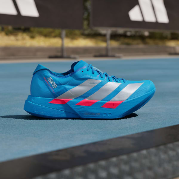 Lookbook Adidas Adizero Adios Pro 4 Running Shoes Solar Blue/Silver Metallic/Lucid Red JR4796