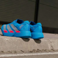 Details for Adidas Adizero Adios Pro 4 Laufschuhe Solar Blau/Silber Metallic/Lucid Rot JR4796