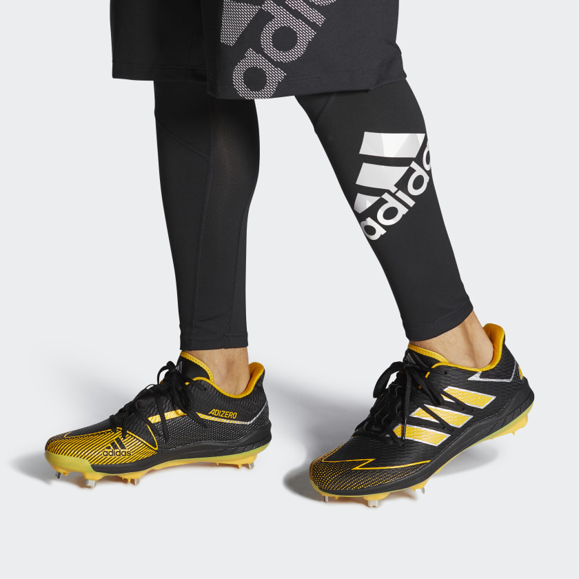 Sizing 愛迪達 Adizero Afterburner 7 防滑釘鞋 舒適耐磨棒球鞋 黑黃配色