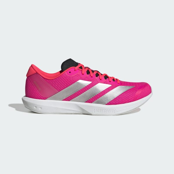 adidas Adizero BK Black Running Shoes Shock Pink/Silver Metallic/Lucid Red JP6544