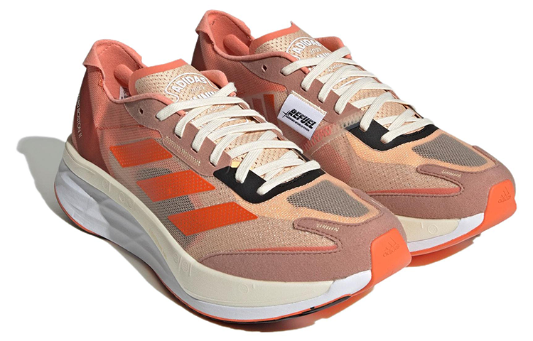 Lookbook adidas Adizero Boston 11 防滑耐磨 低筒 跑步鞋 男款 棕橙