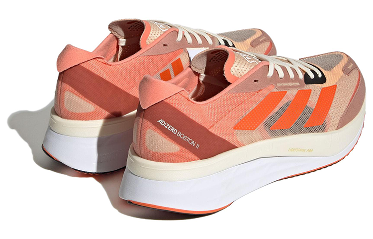 Shop adidas Adizero Boston 11 防滑耐磨 低筒 跑步鞋 男款 棕橙
