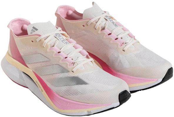 adidas Adizero Boston 12 'Chalk White Clear Pink' JQ8673 Lookbook adidas Adizero Boston 12 'Chalk White Clear Pink' JQ8673