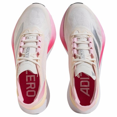 adidas Adizero Boston 12 'Chalk White Clear Pink' JQ8673 Shop adidas Adizero Boston 12 'Chalk White Clear Pink' JQ8673