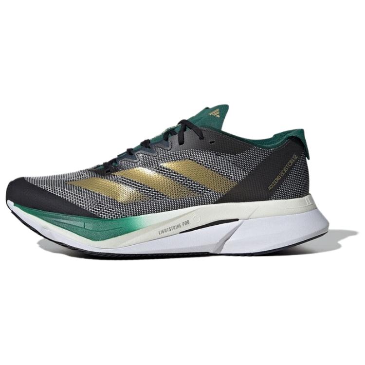 adidas Adizero Boston 12 Y2K Retro Running Shoes Grey Black Green Mens Trainers JH9642