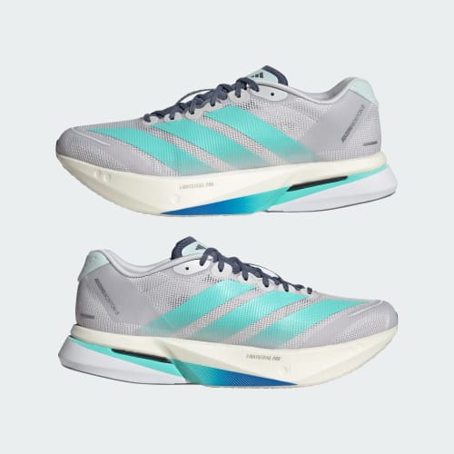 Sizing adidas Adizero Boston 13 淺灰/閃亮水藍/薄荷綠 KH8858