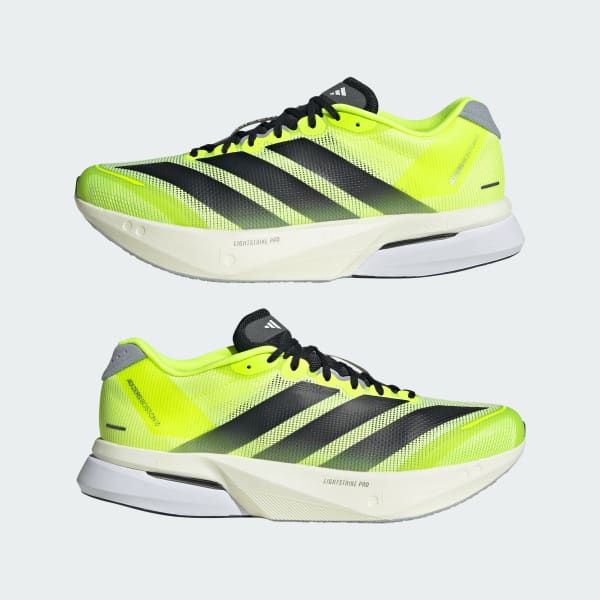 Cheap Adidas Adizero Boston 13 Limón Lucido/Negro/Core Plateado JS4933
