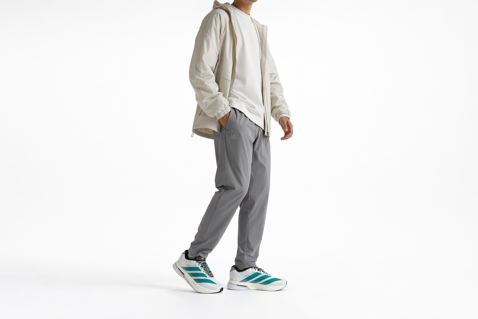 Order 阿迪达斯 Adizero Boston 13 白色/青绿色/灰色 JR4791
