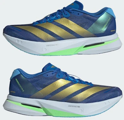 adidas Adizero Boston 13 Running Shoes Blue/Gold Metallic/Blue Burst JQ1669 1
