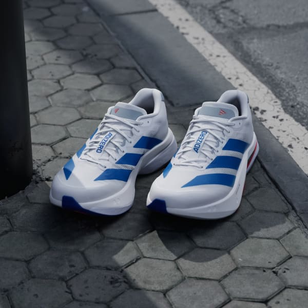 Details for adidas Adizero Boston 13 Running Shoes Cloud White/Royal Blue/Halo Silver JQ1668