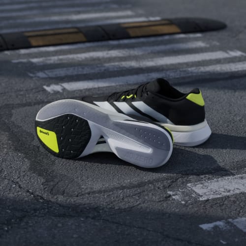 Shop adidas Adizero Boston 13 跑鞋 黑/白/亮黃 KH5603