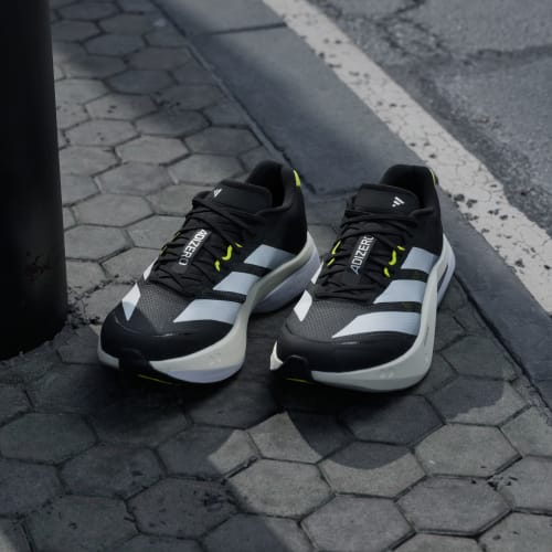 Purchase adidas Adizero Boston 13 跑鞋 黑/白/亮黃 KH5603