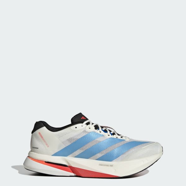 Adidas Adizero Boston 13 Running Shoes Off White/Light Blue/Gold Metallic KK4992