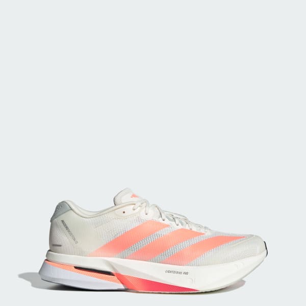 Adidas Adizero Boston 13 Running Shoes Off White/Lucid Orange/Grey JP9252