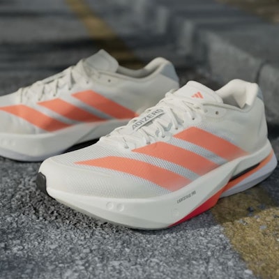 Adidas Adizero Boston 13 Running Shoes Off White/Lucid Orange/Grey JP9252 1