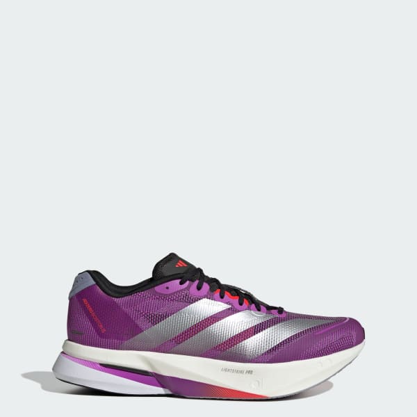 Adidas Adizero Boston 13 Running Shoes Purple Burst/Silver Metallic/Lucid Red JS4943